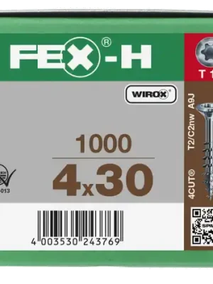 Bestseller SPAX FEX-H für Beschläge auf Holz TX15 4x30 1000 Stk