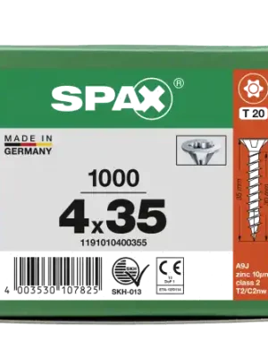 Knallerangebot SPAX Senkkopf T-STAR plus - Vollgewinde WIROX A3J T20 - 4x35 - 1000 Stk
