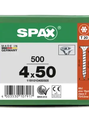 Highlight SPAX Senkkopf T-STAR plus - Vollgewinde WIROX A3J T20 - 4x50 - 500 Stk