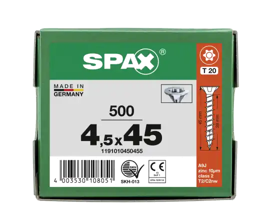 Knallerangebot SPAX Senkkopf T-STAR plus - Vollgewinde WIROX A3J T20 - 4,5x45 - 500 Stk