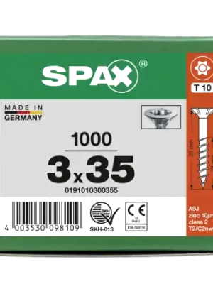 Angebot SPAX Senkkopf T-STAR plus - Teilgewinde WIROX A3J T10 - 3x35 - 1000 Stk