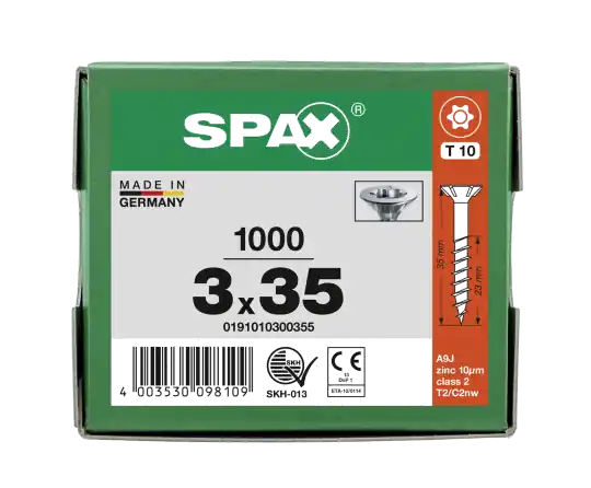 Angebot SPAX Senkkopf T-STAR plus - Teilgewinde WIROX A3J T10 - 3x35 - 1000 Stk