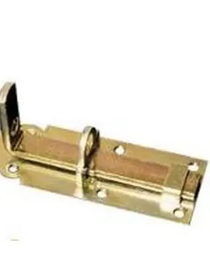 Schlossriegel gerade mit Schlaufe gelb verzinkt 120 mm x 44 mm Abverkauf