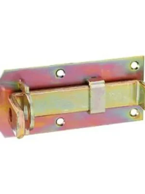 Schlossriegel gekröpft mit Schlaufe gelb verzinkt 160 mm x 56 mm Markenprodukt