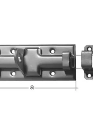 Sicherheits-Schlossriegel gerade gelb verzinkt 80 mm x 35 mm Markenprodukt