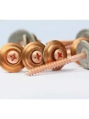 Aktuell Spenglerschraube (Dichtscheibe 15mm) Edelstahl rostfrei A2 verkupfert PZ2 4,5X30 50 Stk