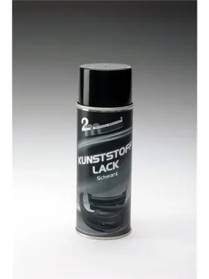 2m Kunststoff Lackspray Schwarz Matt 400 ml für Stossstange, Spoiler usw. Direktkauf