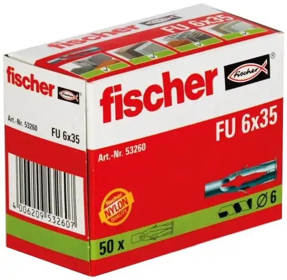 Garantierte Lieferung fischer Universaldübel FU 6 x 35