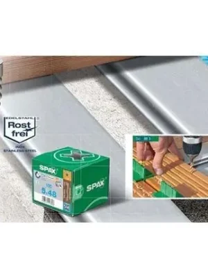 SPAX Terrassenschraube für Aluminium Profile Edelstahl rostfrei A2 Finale Aktion